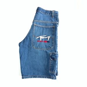 VTG Mens Tommy Hilfiger Cargo Shorts Denim